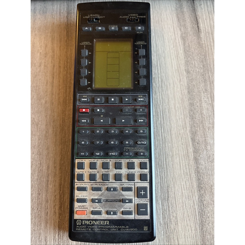Pioneer Audio Video Programmable Remote Control Unit CU-AV200 Vintage Japan
